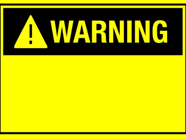 warning safety sign